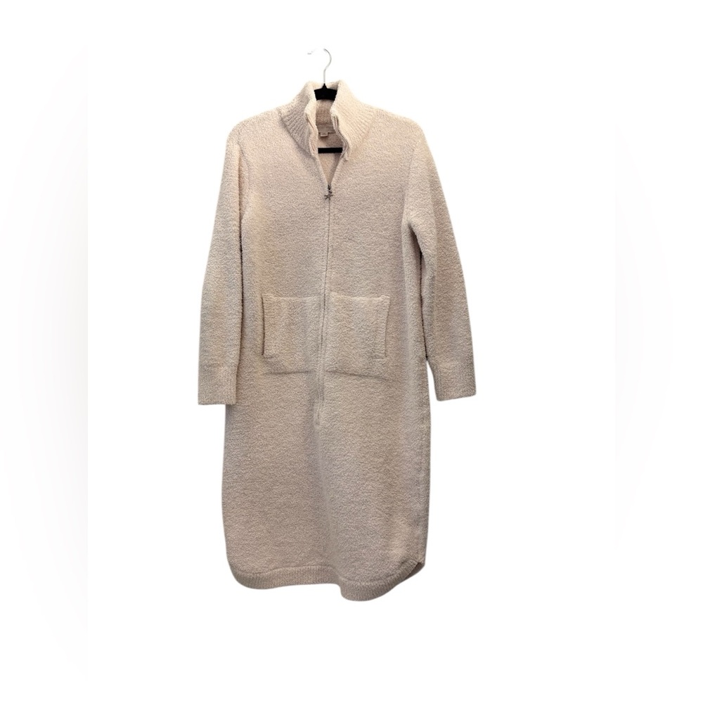 Barefoot Dreams Cream Cozy Long Zip Robe